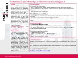 Gestionnaire de parc informatique et télécommunications