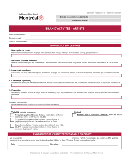 BILAN D`ACTIVITÉS