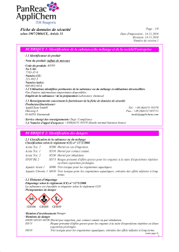 Fiche de données de sécurité