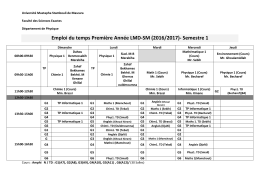 1er Semestre - Université de Mascara