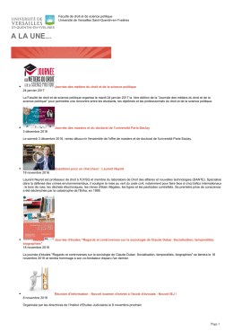 Facult&eacute; de droit et science politique
