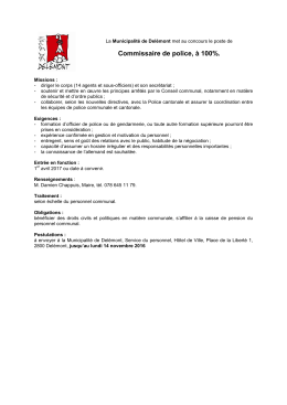 Commissaire de police, à 100%.