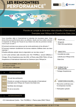 Programme - CCI du Loiret