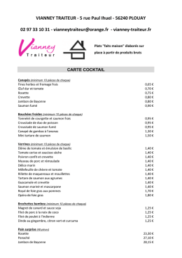 Carte Cocktail