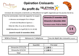 Bon de commande croissants
