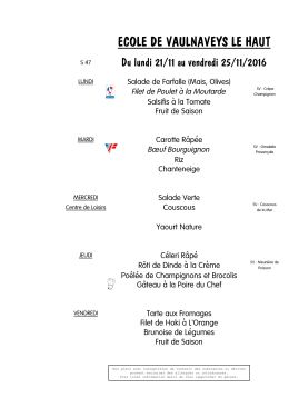 Voir menu semaine