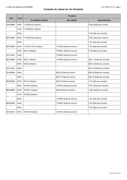 T&eacute;l&eacute;charger le planning (format pdf)... - Lyc&eacute;e Jean