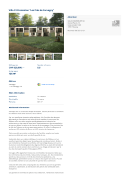 Villa C3 Promotion "Les Prés de Farvagny"