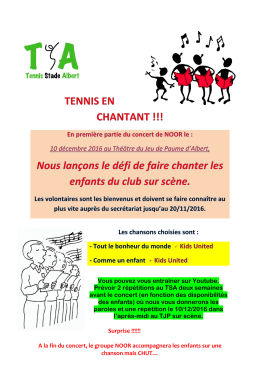 Tennis en Chantant - ALBERT TENNIS STADE