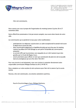 Lettre aux Commissaires