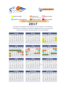 Yearly Calendar Template - Parigné Cheval Aventures