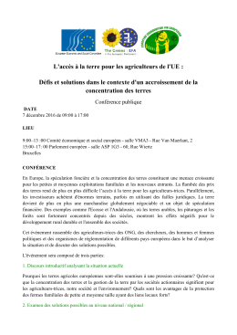 Téléchargez le programme - European Coordination Via Campesina