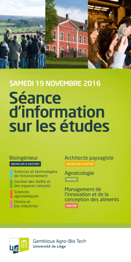 Invitation - Gembloux Agro-Bio Tech