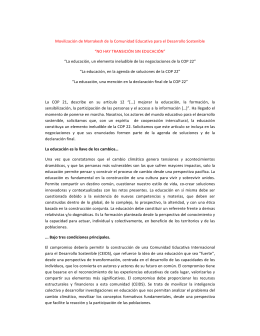 NO HAY TRANSICIÓN SIN EDUCACIÓN