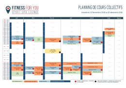 planning de cours collectifs