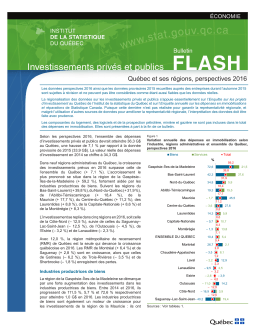 Investissements privés et publics - Institut de la statistique du Québec