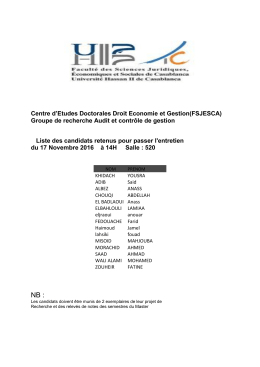 liste oral