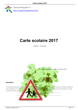 Carte scolaire 2017 - SNUipp 47 - SNUipp-FSU