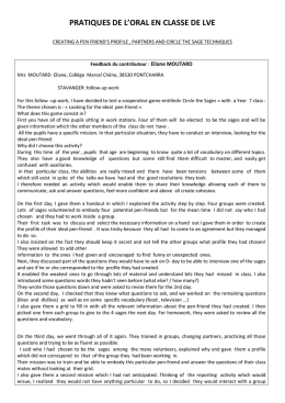 pratiques de l`oral en classe de lve