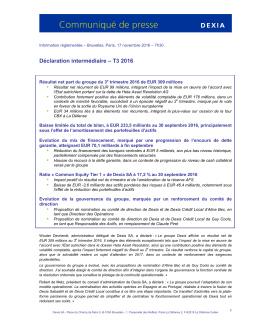 Dexia_Déclaration intermédiaire T32016_20161117_FR_def