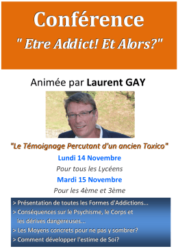 " Etre Addict! Et Alors?"