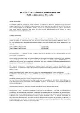 Voir modalités