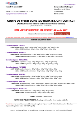 COUPE DE France ZONE SUD KARATE LIGHT CONTACT