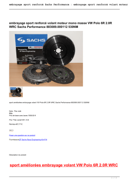 embrayage sport renforc&eacute; Sachs Performance : embrayage sport