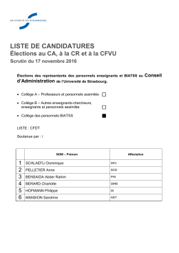 Coll&egrave;ge des personnels BIATSS