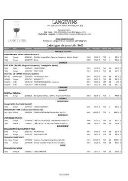 Liste SAQ - Langevins