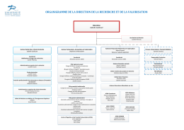 organigramme de la direction de la recherche et de la valorisation