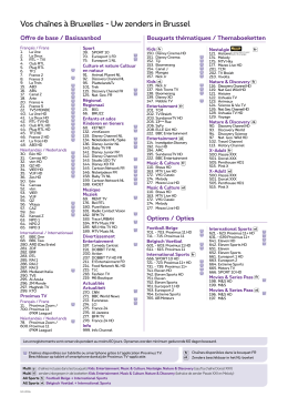 Vos chaînes à Bruxelles - Uw zenders in Brussel