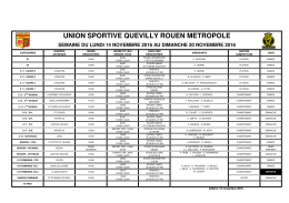 programme de la semaine