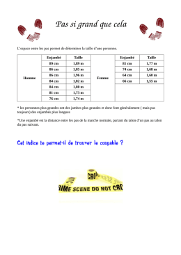 Traces de pas - Les SVT de la grenouille
