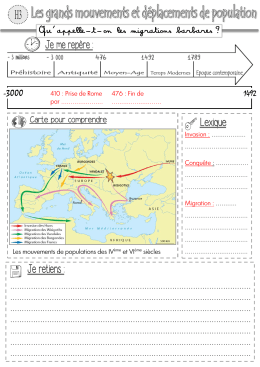 476 : Fin de .......................... 410 : Prise de Rome par