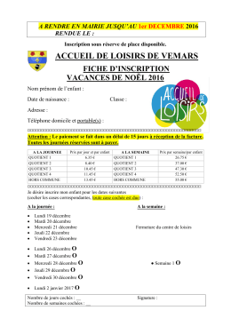 CENTRE DE LOISIRS DE VEMARS