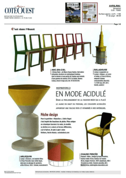 Lire l`article - Meubles et Objets