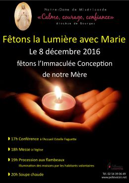 Fêtons l`Immaculation de la Vierge Marie
