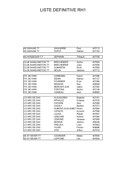 Fichier d&eacute;finitif RH