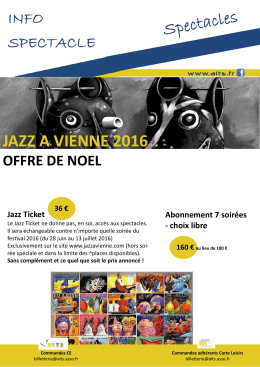 Spectacles JAZZ A VIENNE 2016