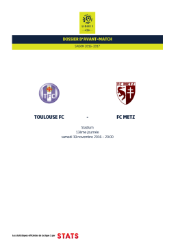 Dossier d`avant-match
