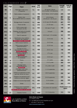 Agenda 2017 - Atelier