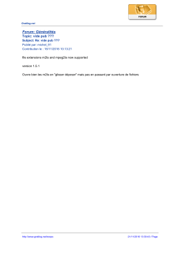 Forum: Généralités