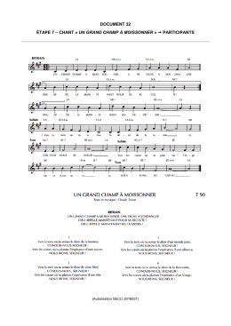 chant &laquo; un grand champ &agrave; moissonner &raquo; &rarr; participants