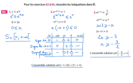 TS Corrig&eacute;s des exercices sur la fonction exponentielle