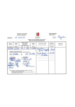 Page 1 Elections communales # Gemeindewahlen Système