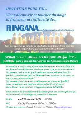 INVITATION POUR TOI&hellip; Viens d&eacute;couvrir et toucher du doigt la