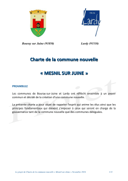 Charte de la commune nouvelle - Bienvenue &agrave; Bouray-sur