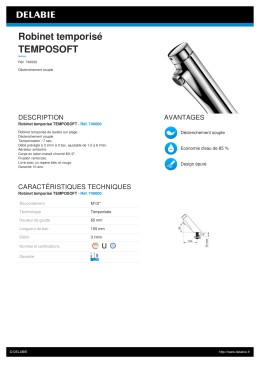 Robinet temporisé TEMPOSOFT