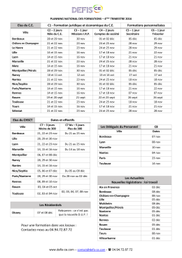 Voir le calendrier des formations